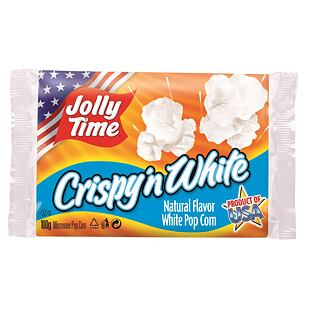 Jolly Time Crispy'n White slaný popkorn 100 g