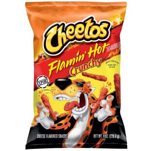 Cheetos Flamin' Hot Crunchy pálivé kukuřičné křupky se sýrovou příchutí 226,8 g