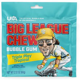 Big League Chew trhaná žvýkačka s příchutí tropického ovoce 60 g