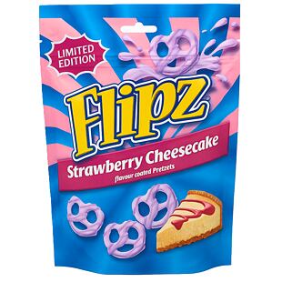 Flipz preclíky s polevou s příchutí jahodového dortu 90 g