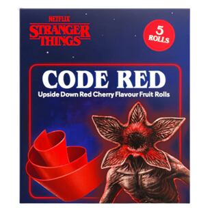 Stranger Things Gyümölcstekercs piros cseresznye ízesítésű lágy csíkok 60 g