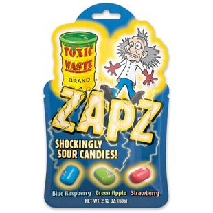 Toxic Waste Zapz kyselé bonbony s ovocnými příchutěmi 60 g