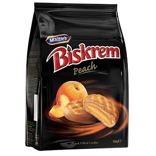 McVitie's Biskrem sušenky s náplní s broskvovou náplní 160 g
