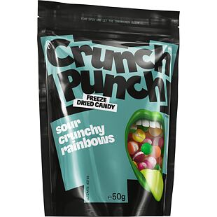 Crunch Punch Sour Crunchy Rainbows mrazem sušené bonbóny 50 g