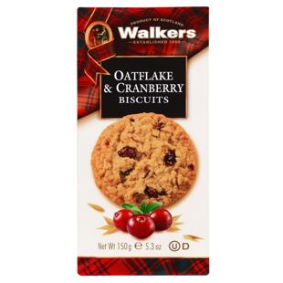 Walkers sušenky s ovesnými vločkami a brusinkami 150 g
