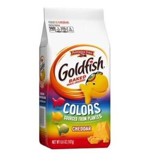 Goldfish krekry ve tvaru barevných rybiček s příchutí čedaru 187 g