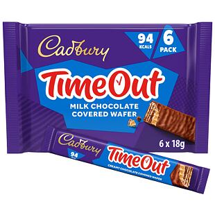 Cadbury TimeOut sušenky v polevě z mléčné čokolády 6 x 18 g