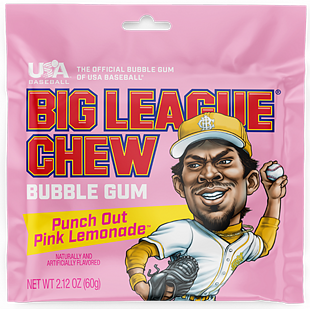 Big League trhaná žvýkačka s příchutí růžové limonády 60 g