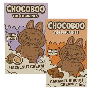 Chocoboo figurka se sušenkovou náplní + Chocoboo figurka s lískooříškovým krémem