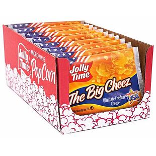 Jolly Time The Big Cheez sajt ízű pattogatott kukorica 100 g 18 darabos kiszerelésben