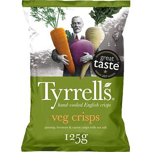 Tyrrells zeleninové chipsy s mořskou solí 125 g