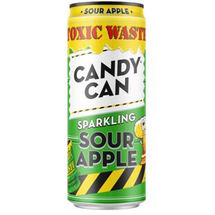 Candy Can x Toxic Waste sycená limonáda s cukry a sladidly s příchutí kyselého jablka 330 ml