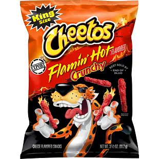Cheetos Flamin' Hot Crunchy pálivé křupky se sýrovou příchutí 99 g