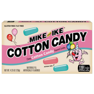 Mike and Ike žvýkací bonbony s příchutí cukrové vaty 120 g