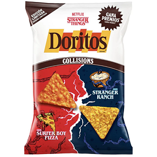 Doritos Stranger Things tortillové chipsy s příchutí dresinku Ranch a pizzy 140 g