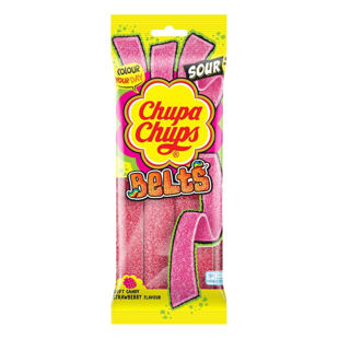 Chupa Chups kyselé pásky s jahodovou příchutí 90 g