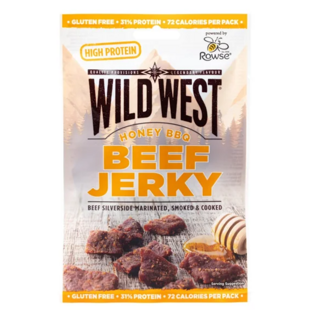 Wild West sušené hovězí maso s příchutí medu a barbecue omáčky 25 g