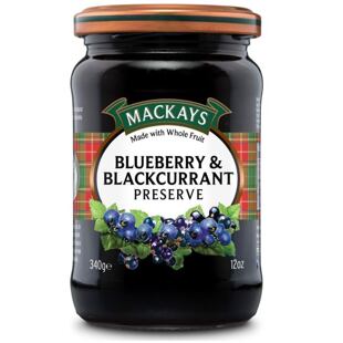 Mackays džem z borůvek a černého rybízu 340 g