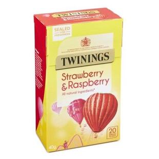 Twinings ovocný čaj s příchutí malin a jahod 20 ks 40 g