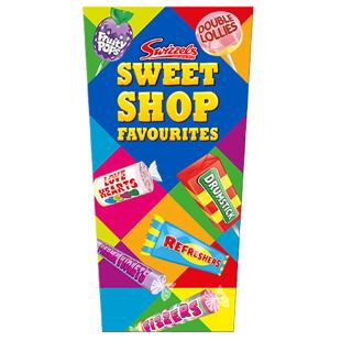Swizzels Sweet Shop Favourites mix šumivých bonbonků a lízátek s ovocnými příchutěmi 324 g