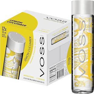 VOSS Lemon Cucumber Perlivá Sklo 375 ml Celé Balení 12 ks
