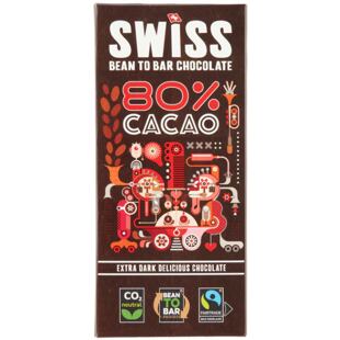 Swiss Bean To Bar Chocolate švýcarská hořká čokoláda 100 g
