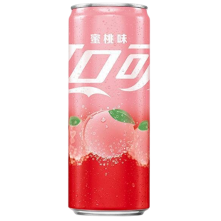 Coca Cola sycený kolový nápoj s příchutí broskve 330 ml