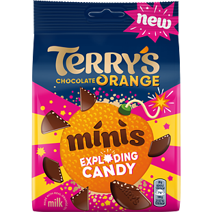 Terry's Minis mléčná čokoláda s pomerančovou příchutí s praskajícími bonbonkami 105 g