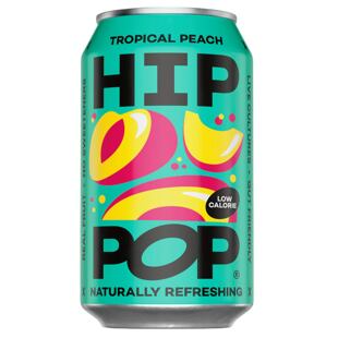 Hip Pop Living Soda synbiotická limonáda s příchutí tropické broskve 330 ml