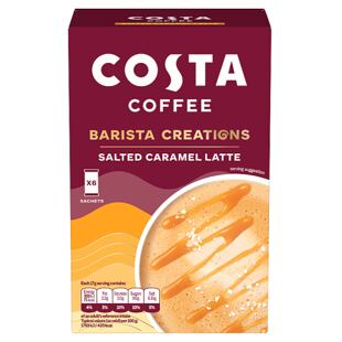 Costa Coffee instantní káva s příchutí slaný karamel 6 x 17 g