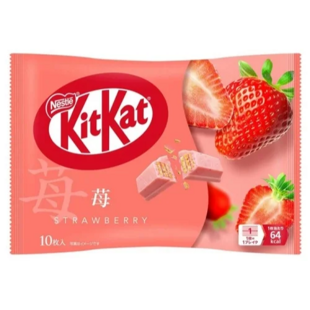 Kit Kat sušenky s polevou a náplní s příchutí jahody 10 x 11,3 g