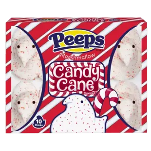 Peeps Candy Cane marshmallows ve tvaru kuřátek s příchutí vánočního lízátka 43 g