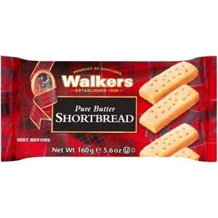 Walkers Pure Shortbread máslové sušenky 160 g