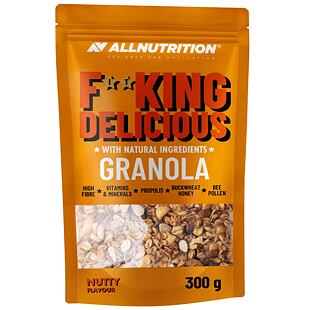F**KING Delicious Granola cereálie s kouskami ořechů 300 g