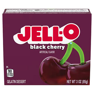 Jell-O instantní želatina s příchutí černé třešně 85 g