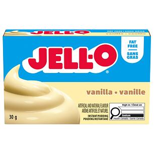Jell-O instantní nízkotučný pudink s příchutí vanilky 30 g