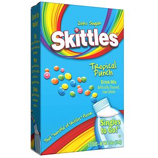 Skittles instantní nápoj s příchutí tropického punče se sladidly 6 x 2,5 g