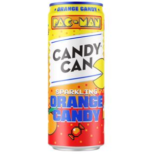Candy Can x PAC-MAN sycená limonáda s cukry a sladidly s příchutí pomeranče, maliny a ananasu 330 ml