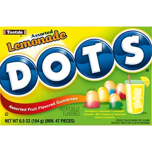 Tootsie Dots gumové bonbonky s příchutí ovocných limonád 184 g