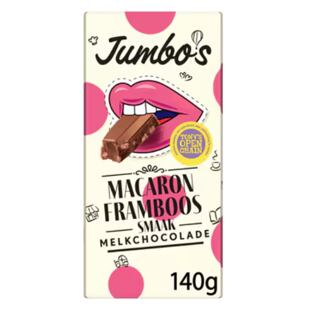 Jumbo mléčná čokoláda s příchutí malinové makronky 140 g