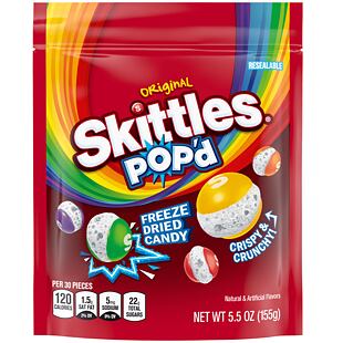 Skittles POP'd mrazem sušené bonbony s ovocnými příchutěmi 155 g