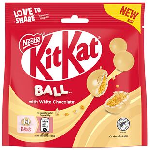 KitKat sušenkové kuličky v polevě z bílé čokolády 140 g