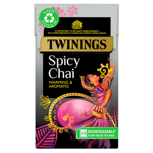 Twinings Spicy Chai černý čaj s příchutí koření 40 ks 100 g