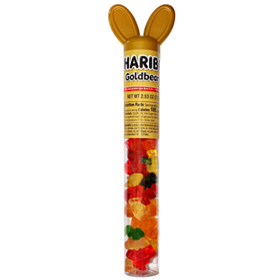 Haribo žvýkací bonbony ve tvaru medvídků s ovocnými příchutěmi v plastové tubě 72 g