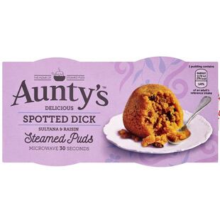 Aunty's Spotted Dick buchtička s pudinkem s rozinkami 2 x 95 g
