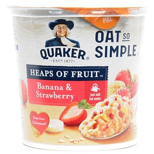 Quaker Oats ovesná kaše s příchutí banánu a jahod 58 g