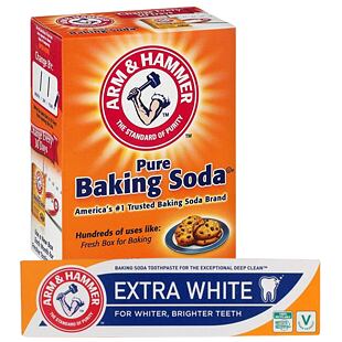 Arm & Hammer jedlá soda 454 g + Arm & Hammer Complete Care White zubní pasta pro bíle zuby 125 ml