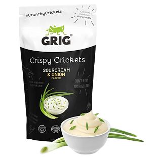 Grig křupaví cvrčci s příchutí zakysané smetany a cibulky 20 g
