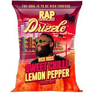 Rap Snacks Rick Ross chipsy s příchutí citronu a sladkých chilli papriček 71 g