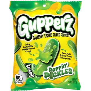 Gupperz želé bonbony ve tvaru a s příchutí kyselých okurek s náplní 72 g